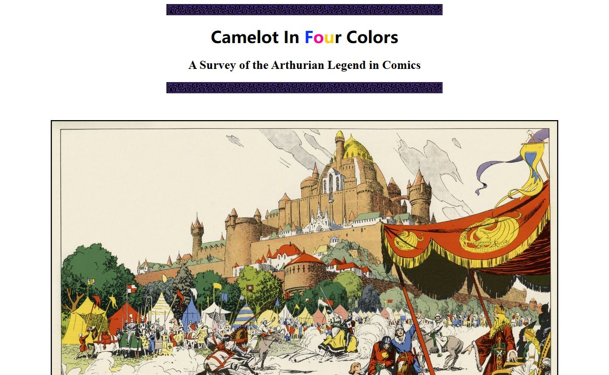 Camelot In Four Colors: A Survey of the Arthurian Legend in Comics