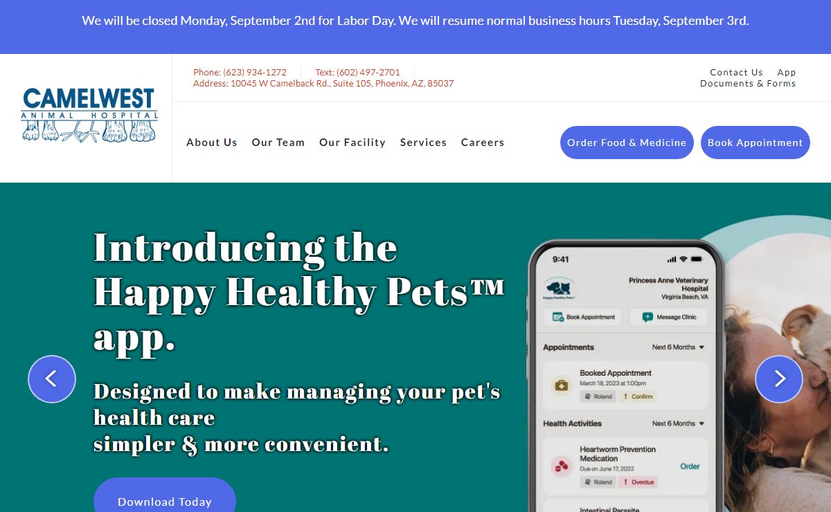 Homepage | Camelwest Animal Hospital