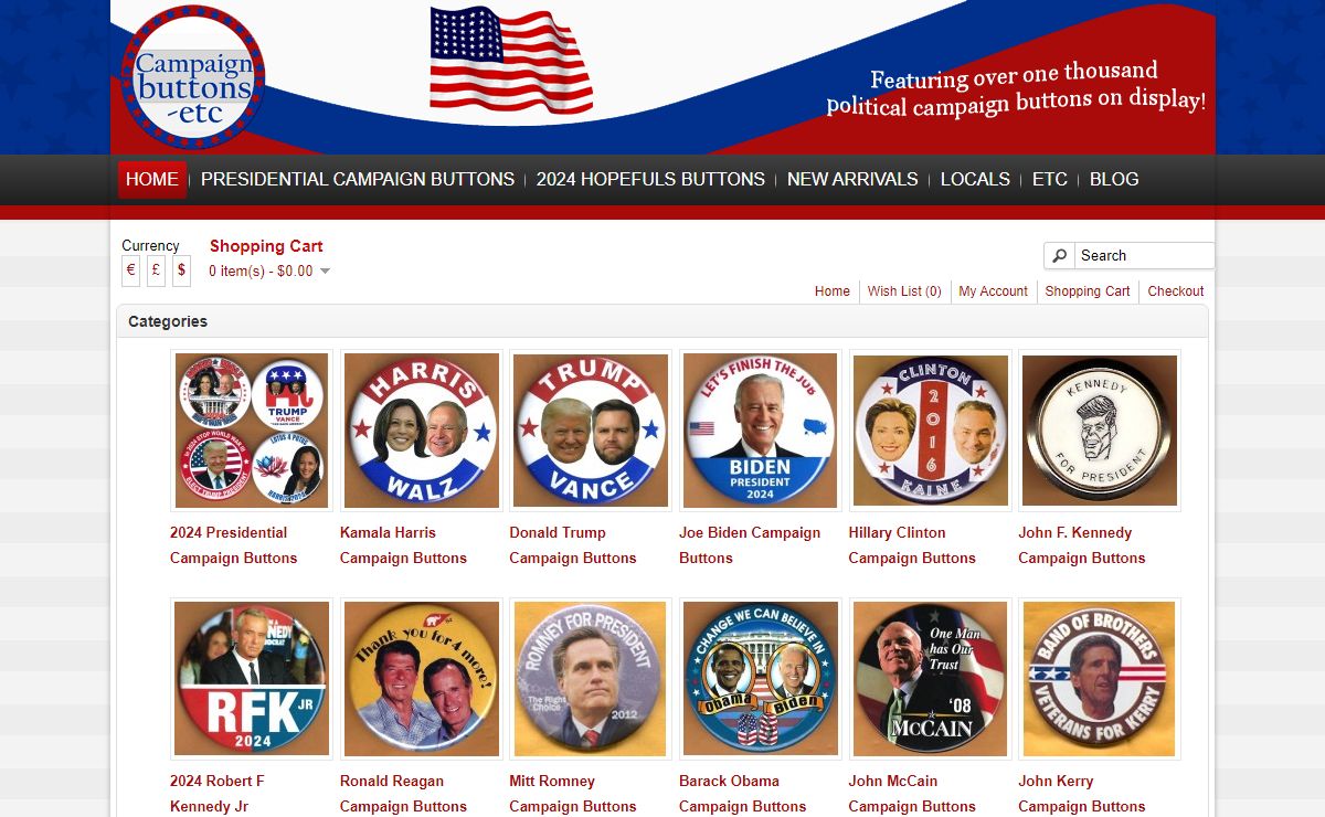 Campaign Buttons - Etc - Presidential Campaign Buttons and Political Memorabilia