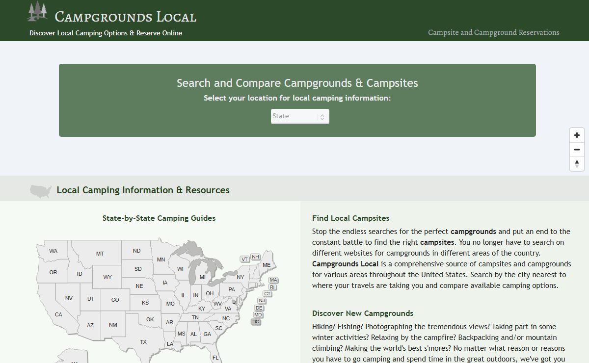 Campsites and Camping Reservations | Campgrounds Local