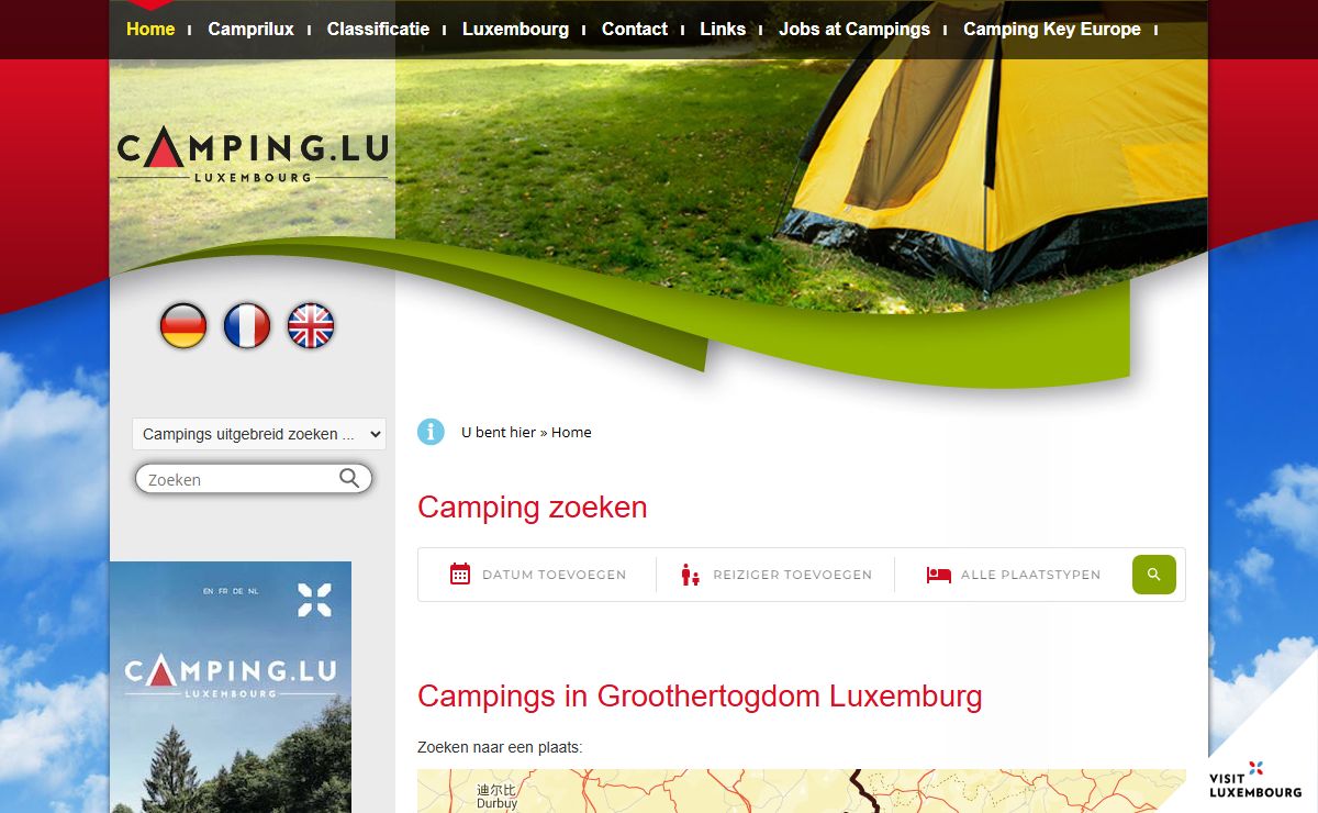 Campings en kampeervakanties in Luxemburg
