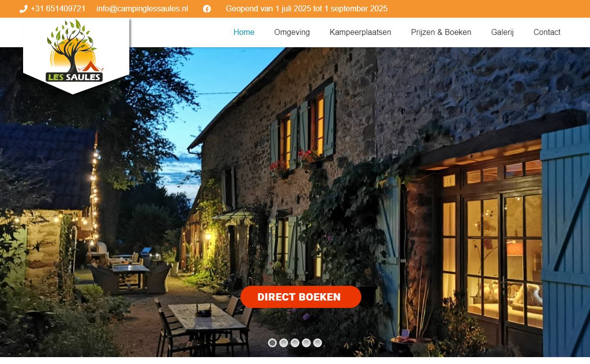 Camping Les Saules in het prachtige Haute Vienne in Frankrijk