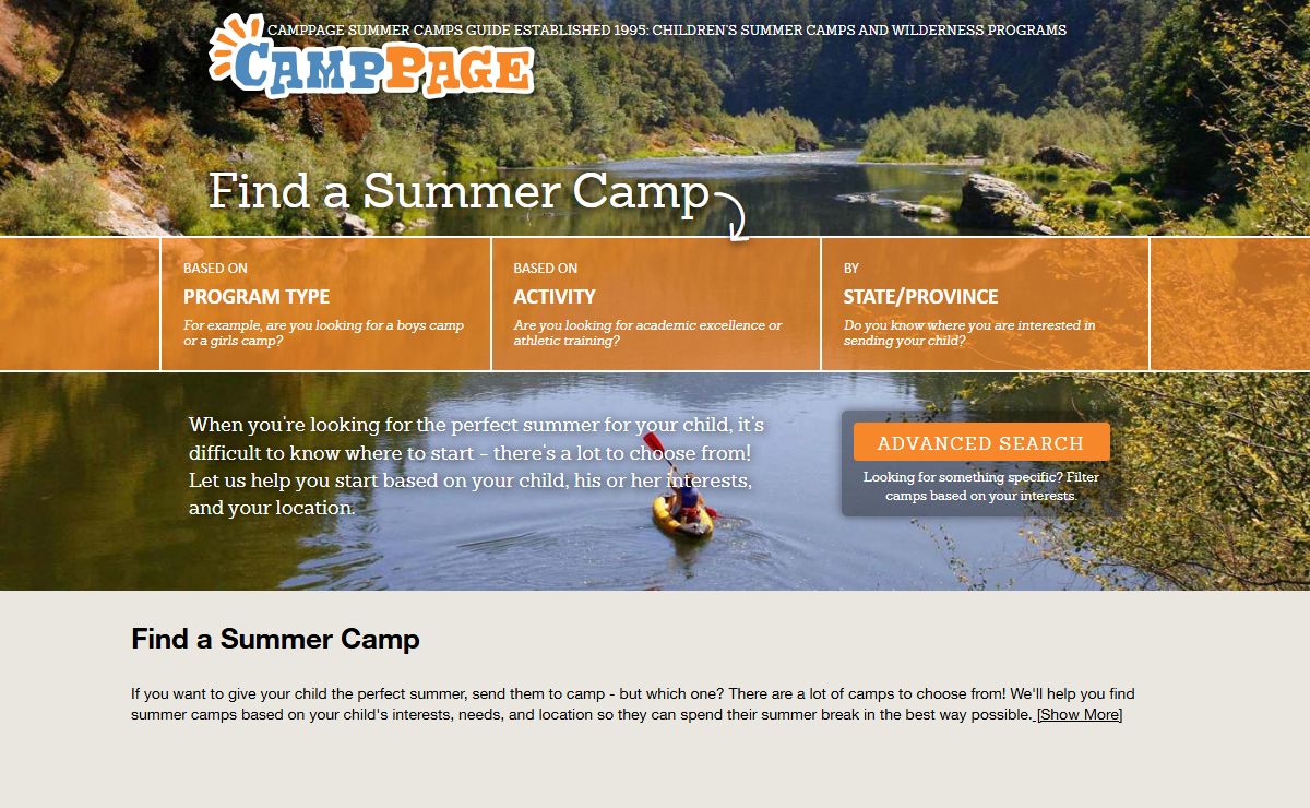 Find the Perfect Summer Camp | CampPage