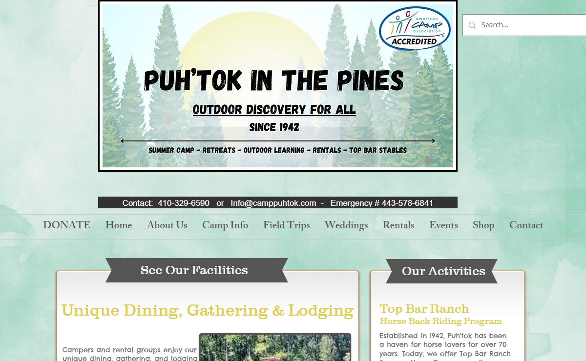 Summer Camp, Retreats, Field Trips & Outdoor Learning in Maryland| Camp Puh'tok