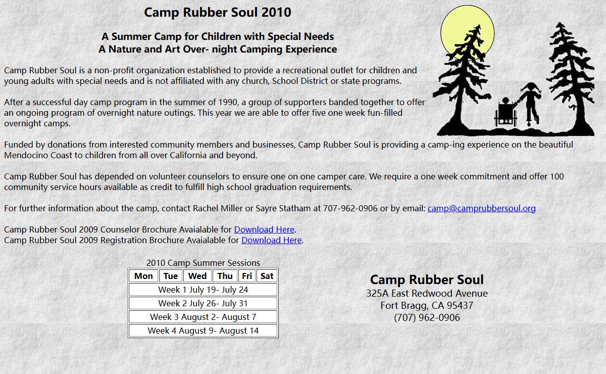 CampRubberSoul.org