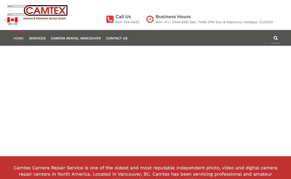Camera Repairs Vancouver - Camtex Camera