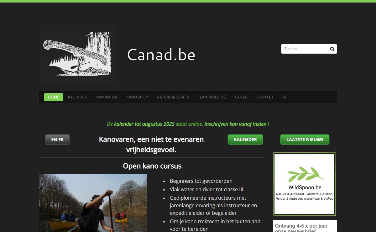 Kanocursus, begeleide kanotochten en kanoreizen, België, Fr, Noorwegen