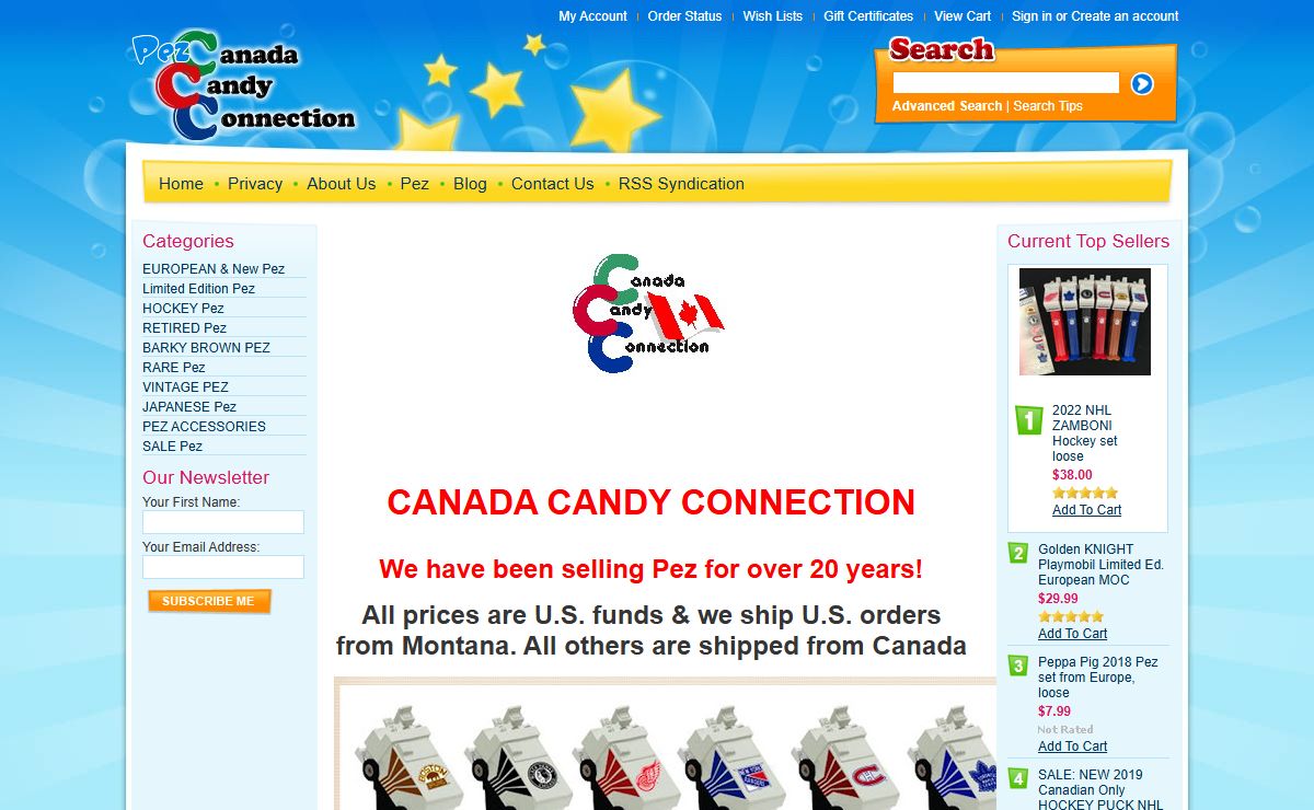 Pez Dispensers Rare, Vintage & Collectible Pez: Canada Candy Connection