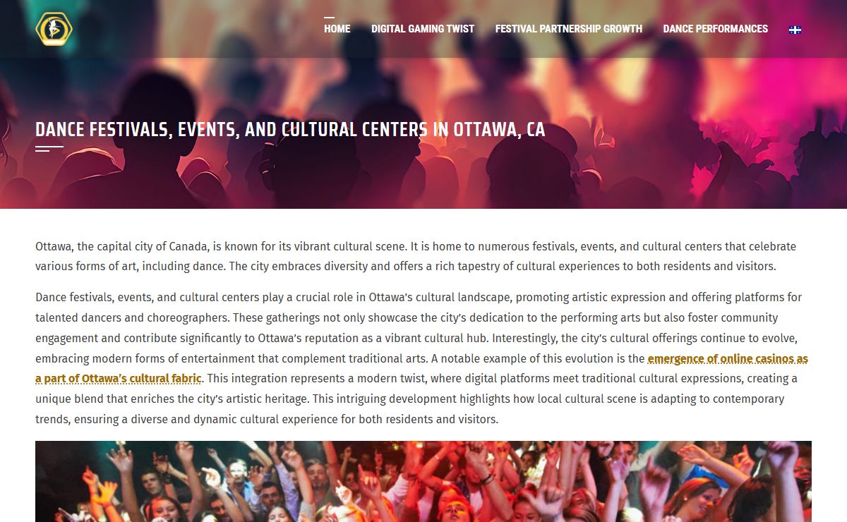 Dance Festivals, Events, and Cultural Centers in Ottawa, CA