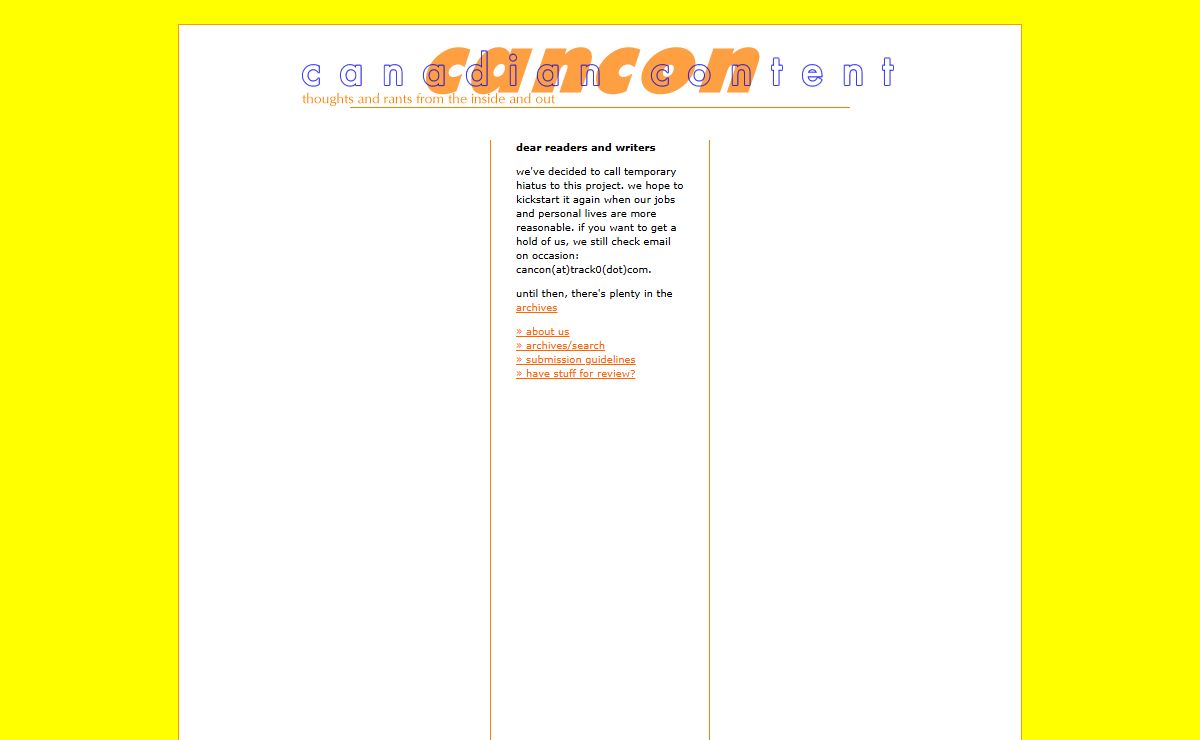 cancon: canadian content