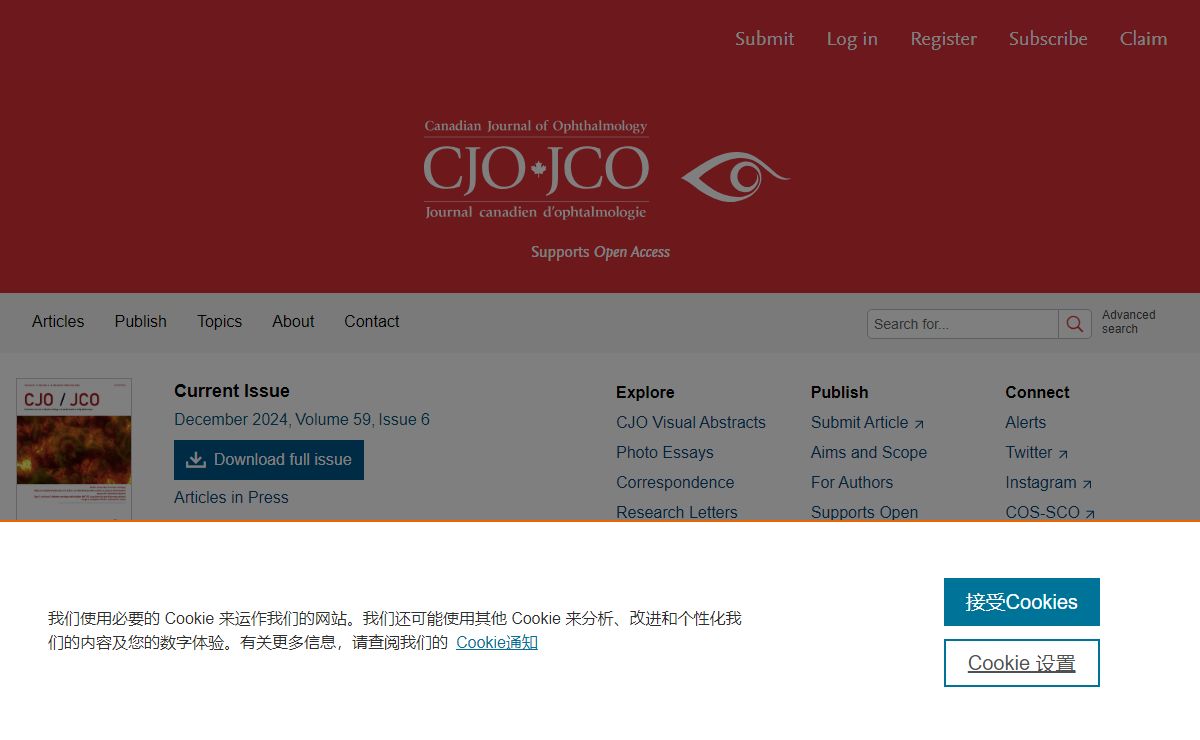 Home Page: Canadian Journal of Ophthalmology