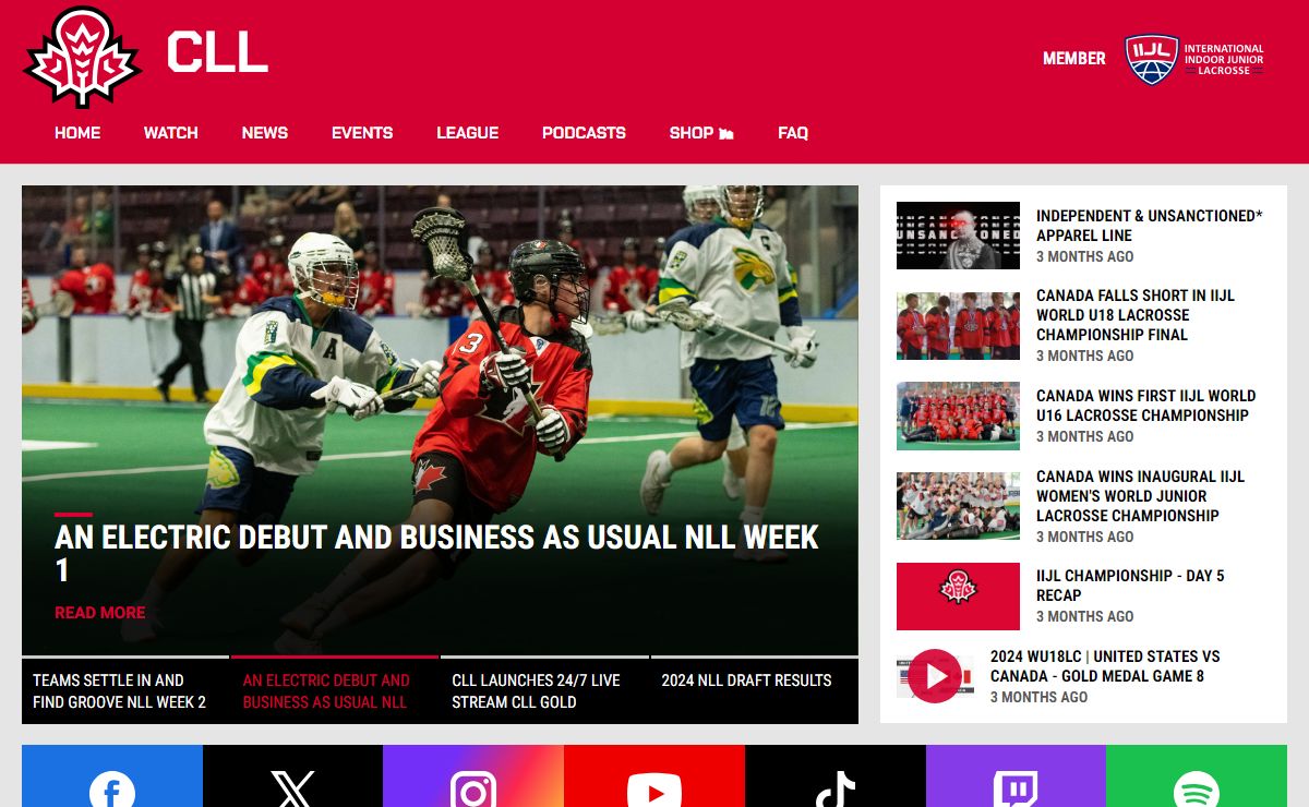 Home - Canadian Lacrosse League