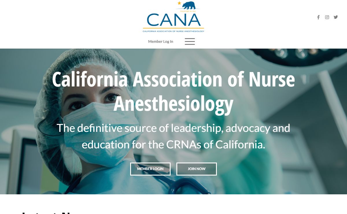 CANA – California Association of Nurse Anesthesiology, Inc.