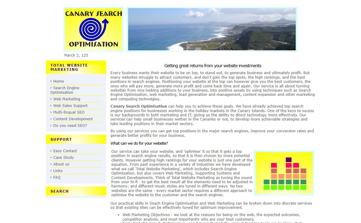 Gran Canaria Search Optimisation - SEO and Web Marketing in the Canaries, Spain.