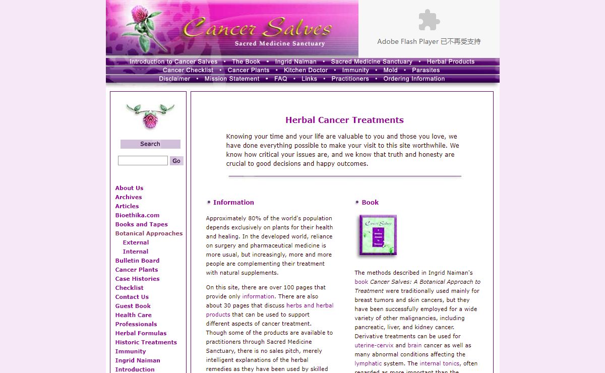 Cancer Herbs - Holistic Cancer Options - Cancer Salves