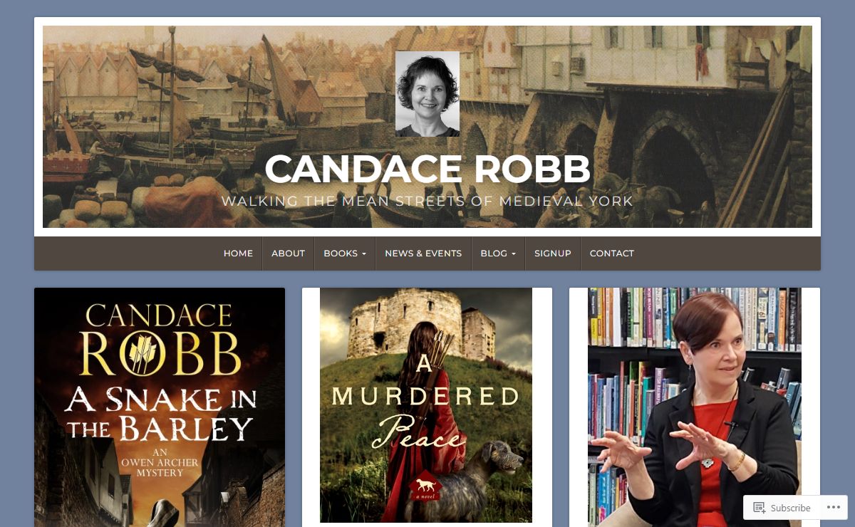 candace robb – walking the Mean Streets of Medieval York
