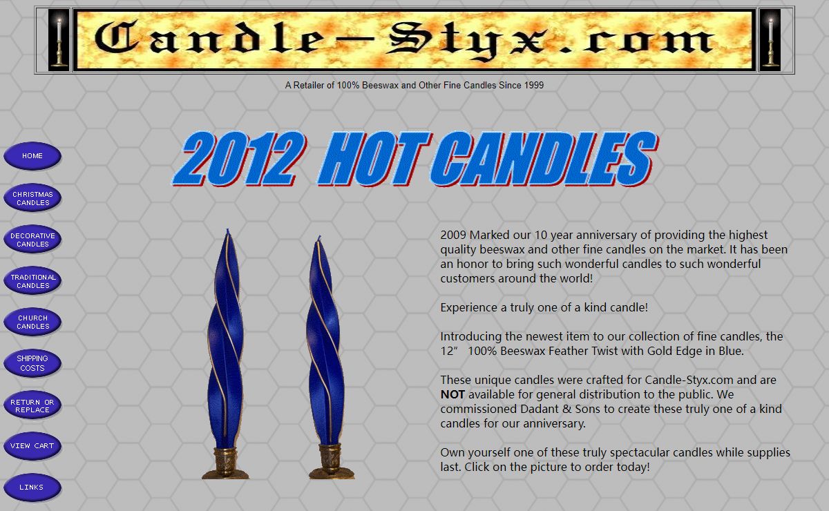 Candle-Styx -- Putting Elegance and Style into On-line Beeswax Candle Shopping