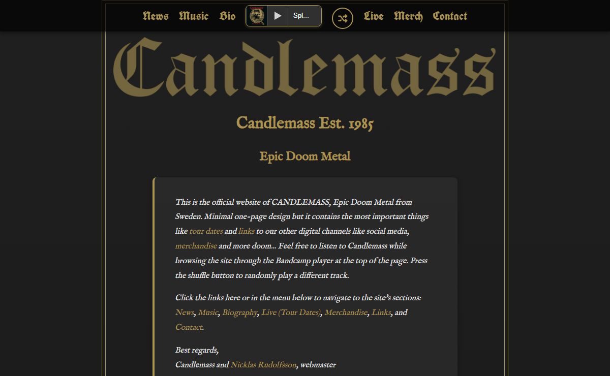 Candlemass - Epic Doom Metal