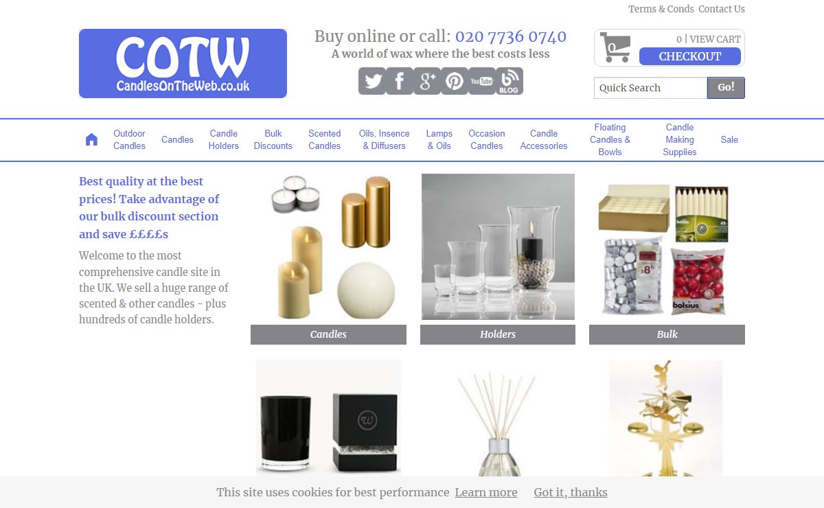 Candles On The Web