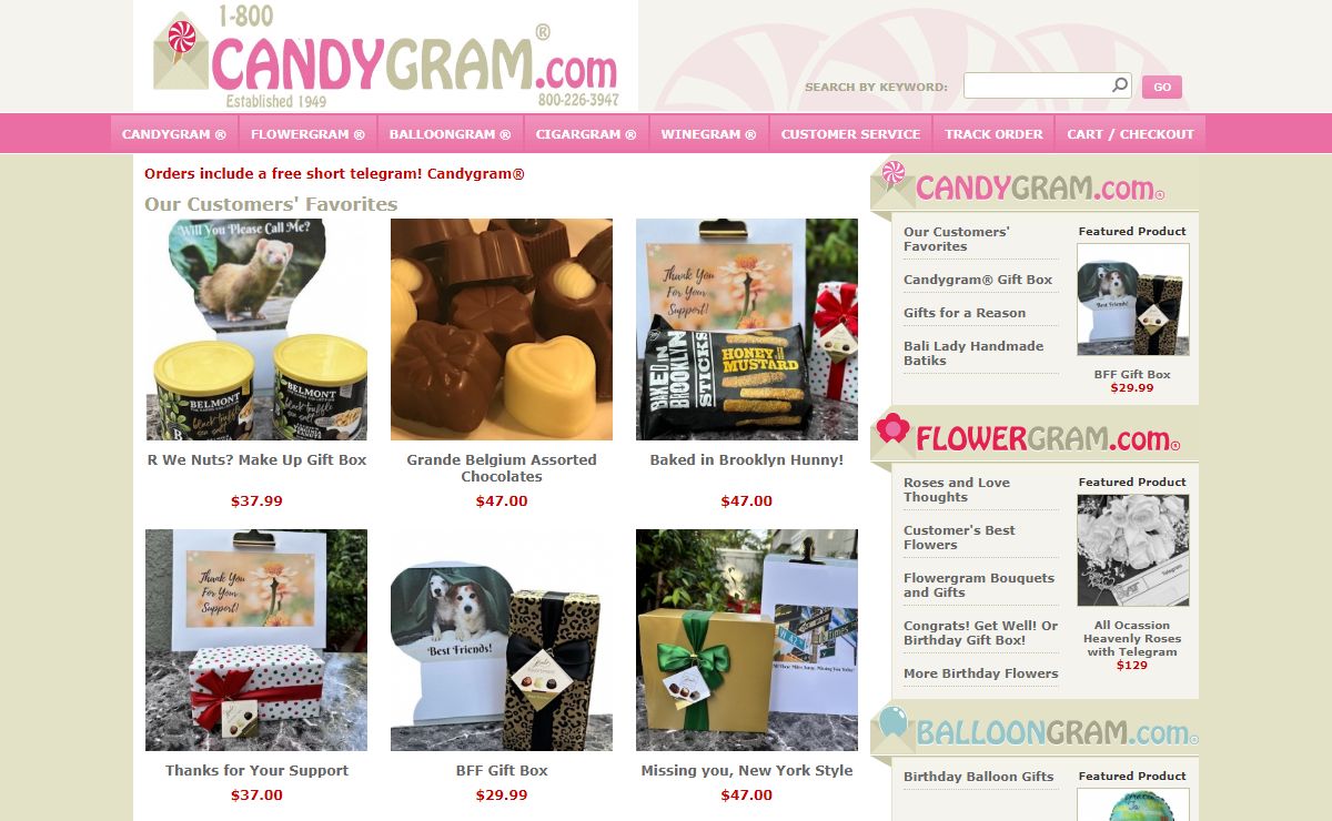 Candy-gram® Official Site Candy | Candy Online | Candy Delivery | 800-Candygram.com®