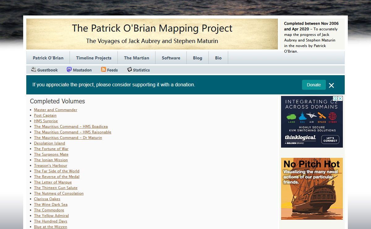 The Patrick O'Brian Mapping Project