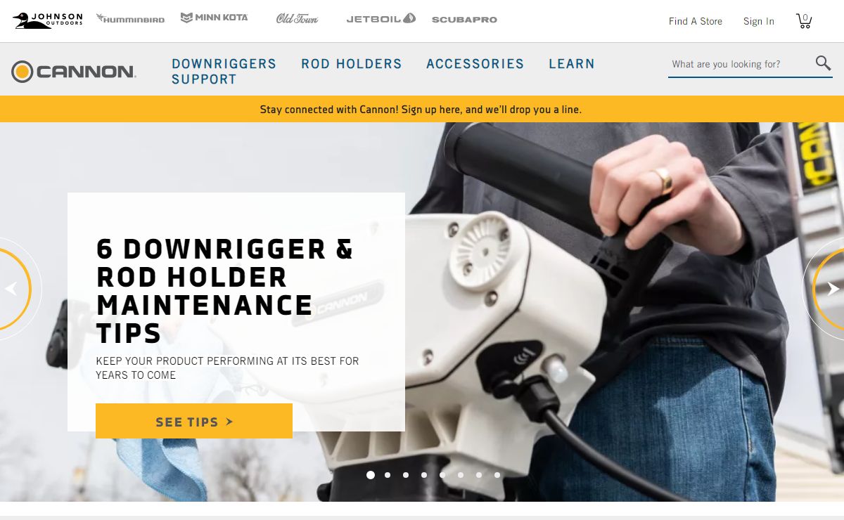 Cannon Manual & Electric Downriggers, Rod Holders, and Accessories