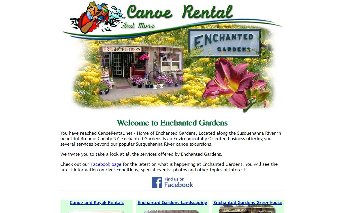 Canoe Rental and Enchanted Gardens Portal