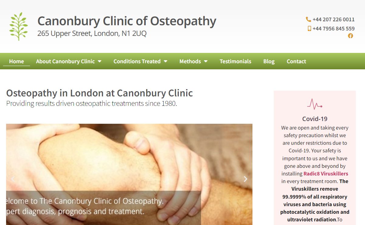 Canonbury Clinic of Osteopathy | London | Holistic Health Treatments