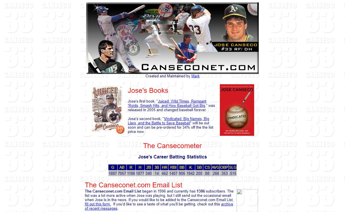 Canseconet.com - The Jose Canseco Site