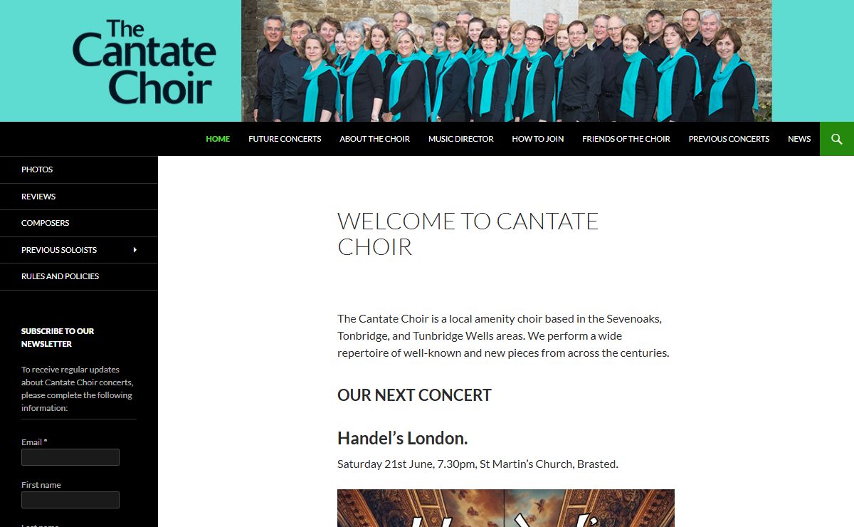 The Cantate Choir | a Sevenoaks-based choral group seeking to achieve the highest possible standards of performance from the sung repertoire