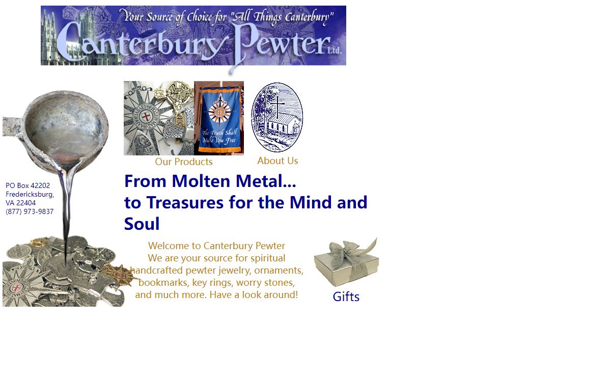 Canterbury Pewter's timeless treasures... Chi Rho to Canterbury Cross