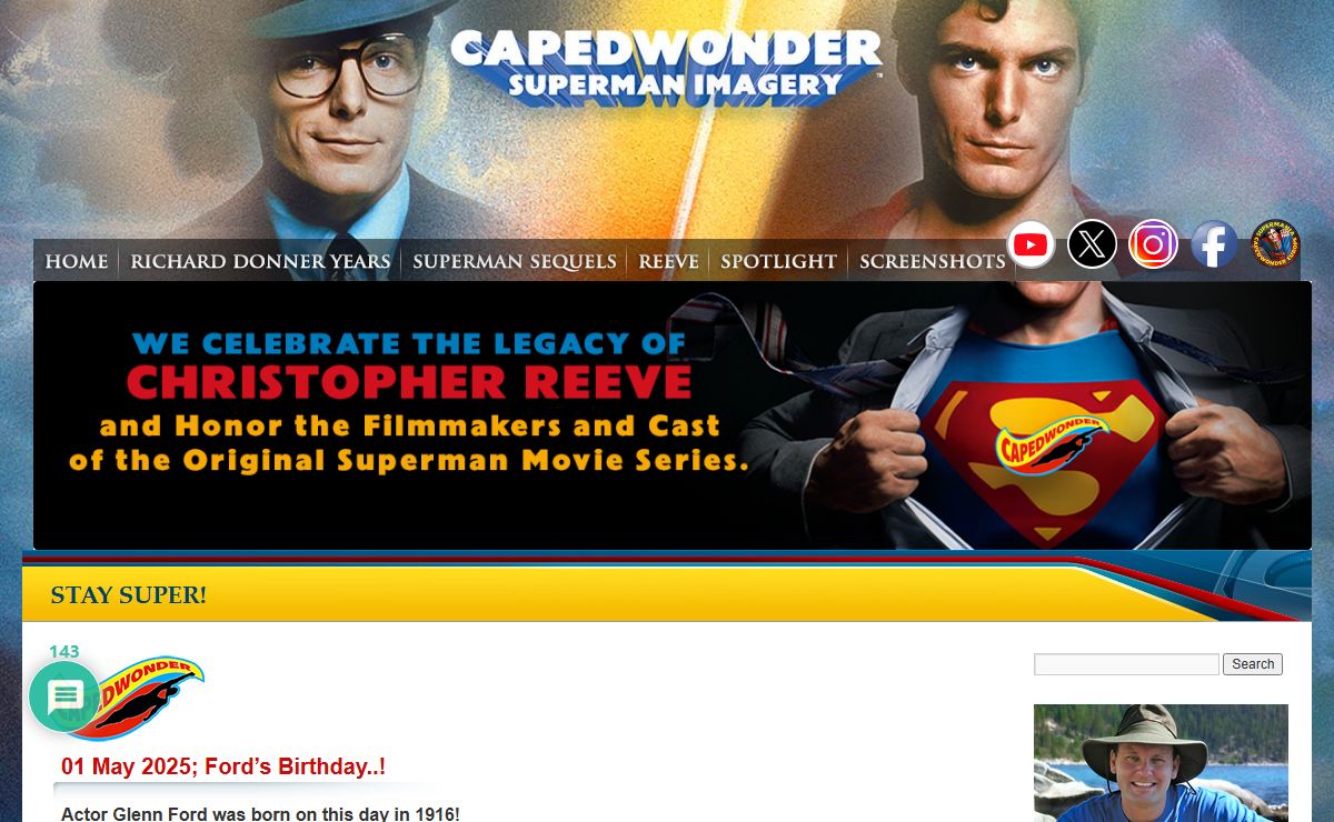 CapedWonder Superman Imagery | We Celebrate the Legacy of Christopher Reeve. Stay Super!