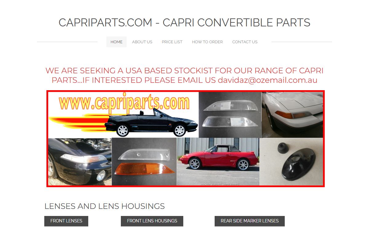CAPRIPARTS.COM - CAPRI CONVERTIBLE PARTS - Home