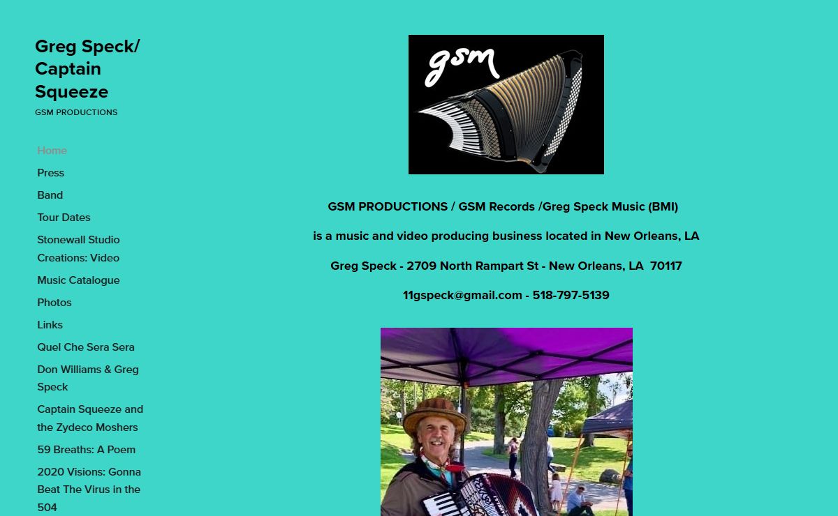 Greg Speck/ Captain Squeeze