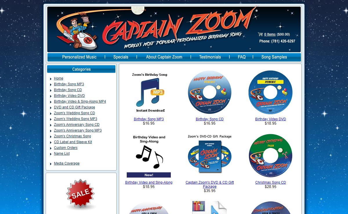 Personalized CDs & Happy Birthday Song for Children | Captain Zoom