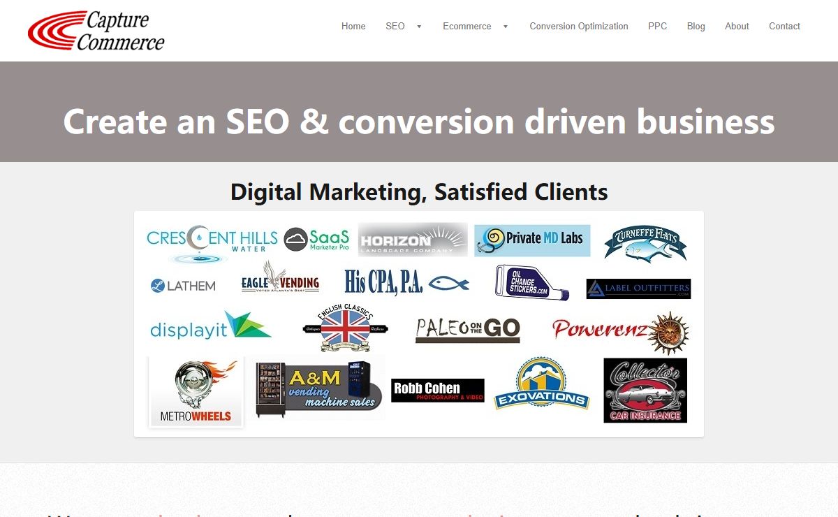 Digital Marketing for Ecommerce and Lead Gen Businesses - Capture Commerce