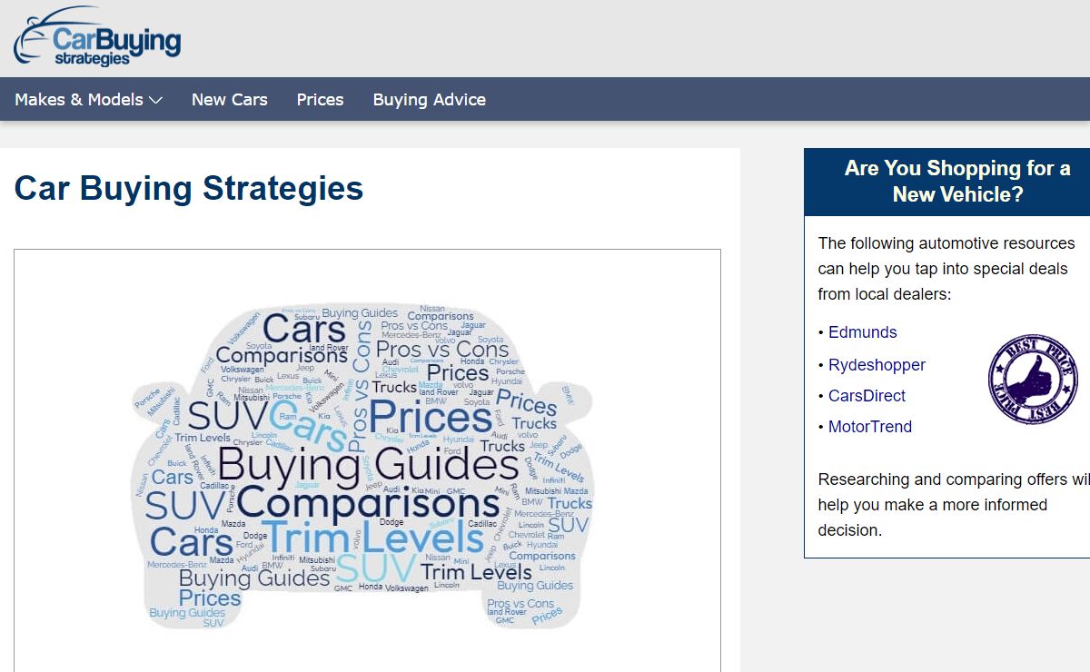 Car Buying Strategies, Tips & Advice w/Prices & Reviews