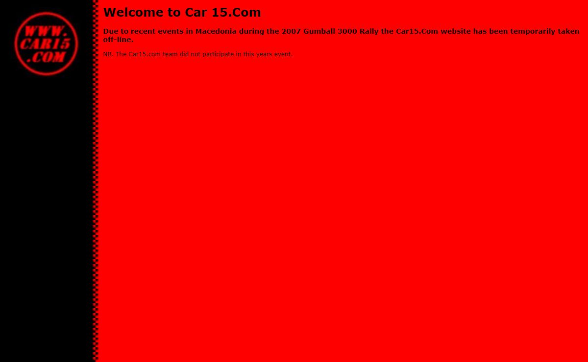 Car 15 - The Website