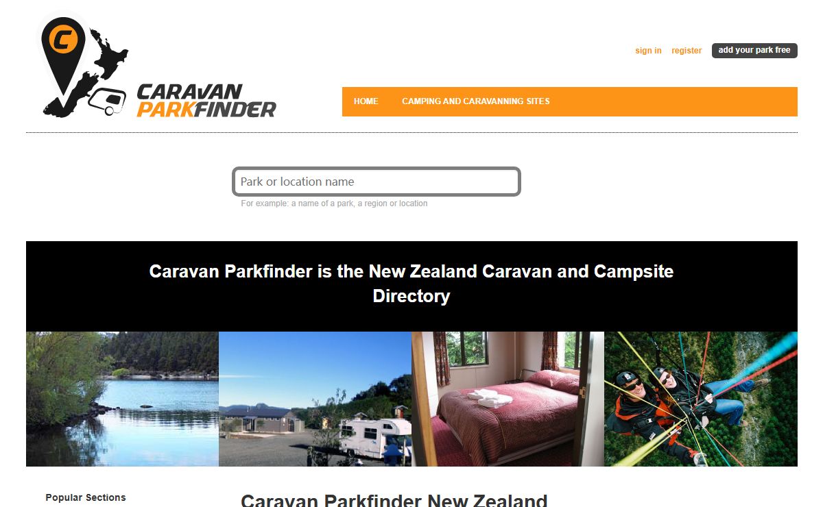 Caravan Park Finder New Zealand - www.caravan-parkfinder.co.nz