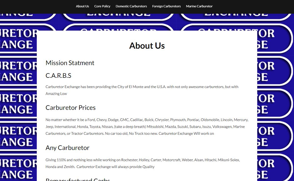 carb-x – Carburetor Exchange has been providing the City of El Monte and the U.S.A.