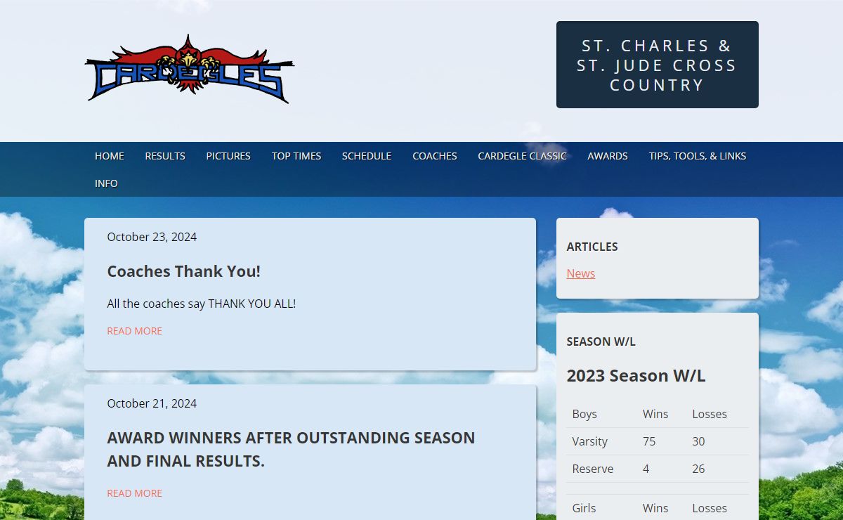 Cardegles – St. Charles & St. Judes Cross Country – Middle School cross country team in Fort Wayne, Indiana