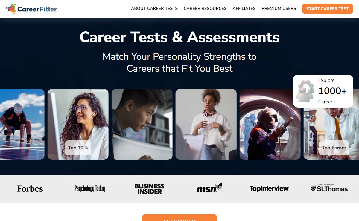 Career Tests + Assessments + Career Research | CareerFitter