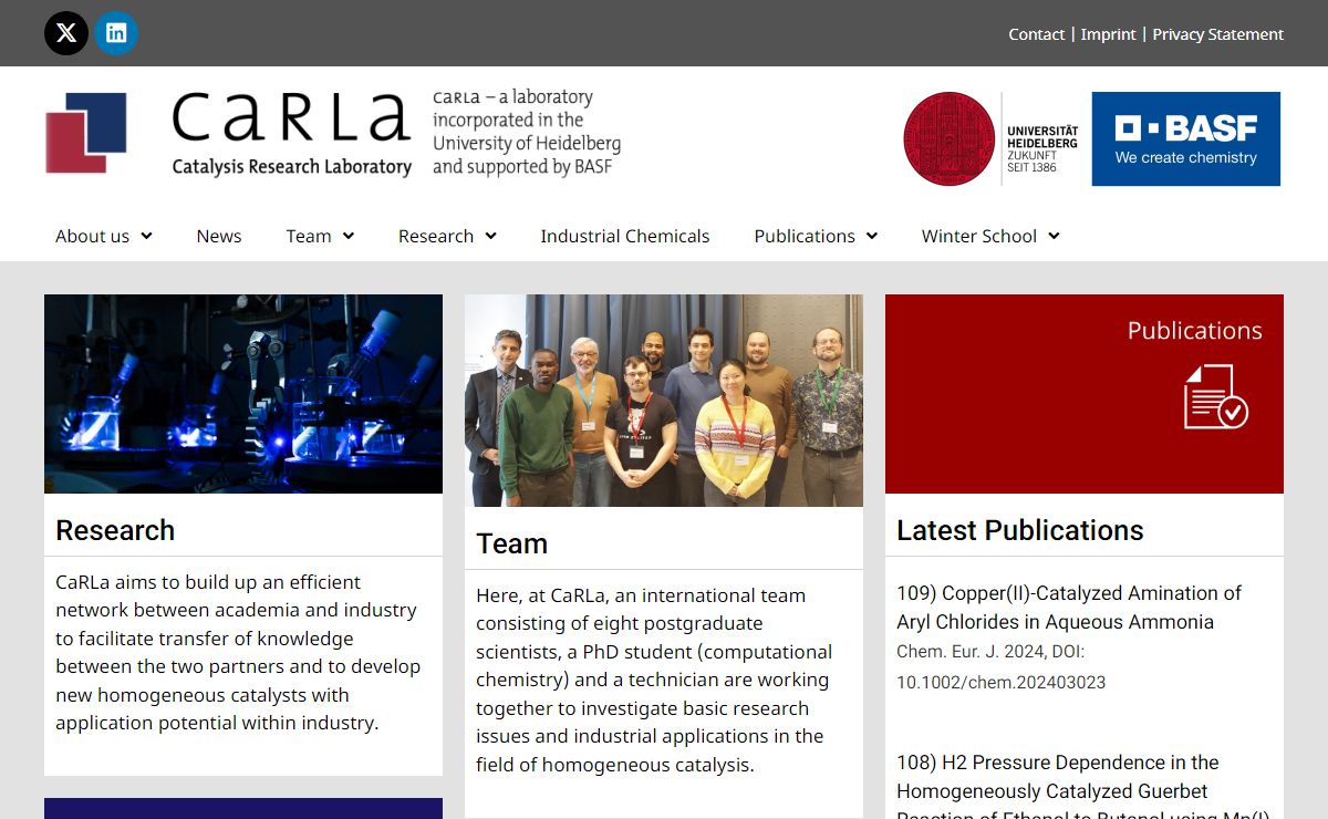 CaRLa - Catalysis Research Laboratory of University of Heidelberg