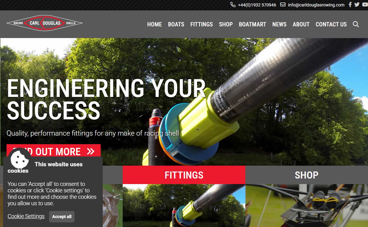 Performance rowing equipment, boats and fittings | Carl Douglas Racing Shells