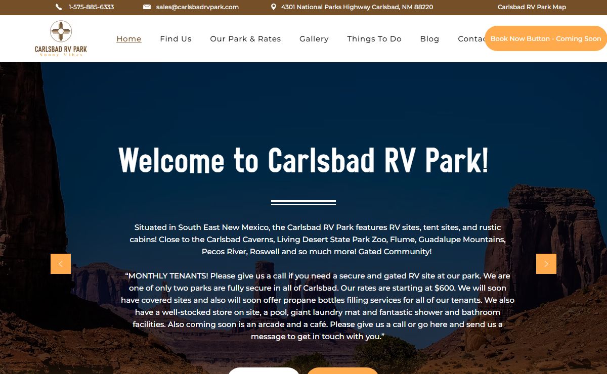 Home | Carlsbad RV Park