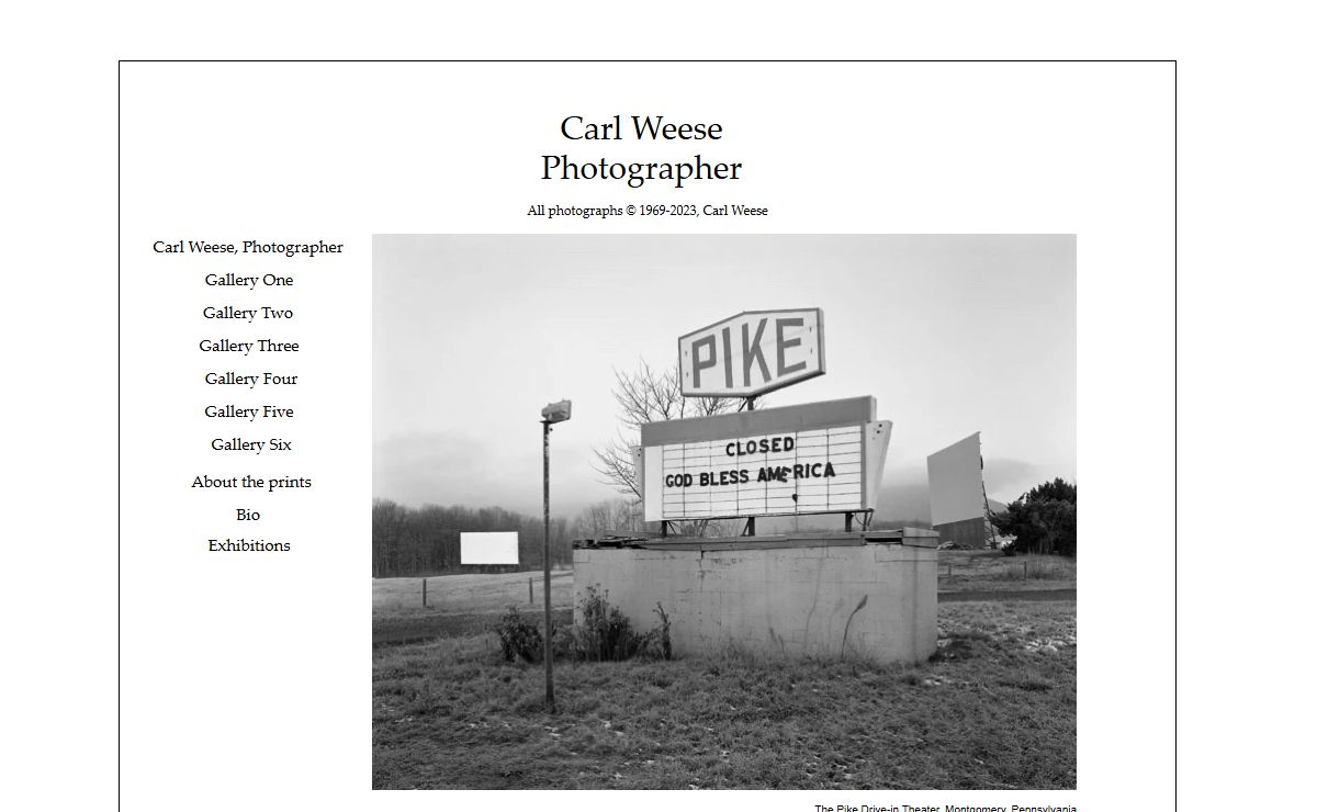 Carl Weese, Photographer