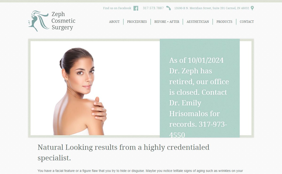Zeph Cosmetic Surgery Carmel, Indiana - Facelift, Coolsculpting, Eye LiftZeph Cosmetic Surgery, Camel Indiana | Look your best and feel more confident.