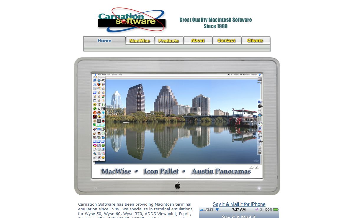 Carnation Software - Macintosh Terminal Emulation - MacWise telnet / serial