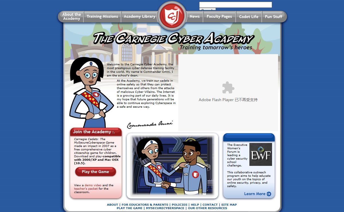 The Carnegie Cyber Academy - An Online Safety site and Games for Kids