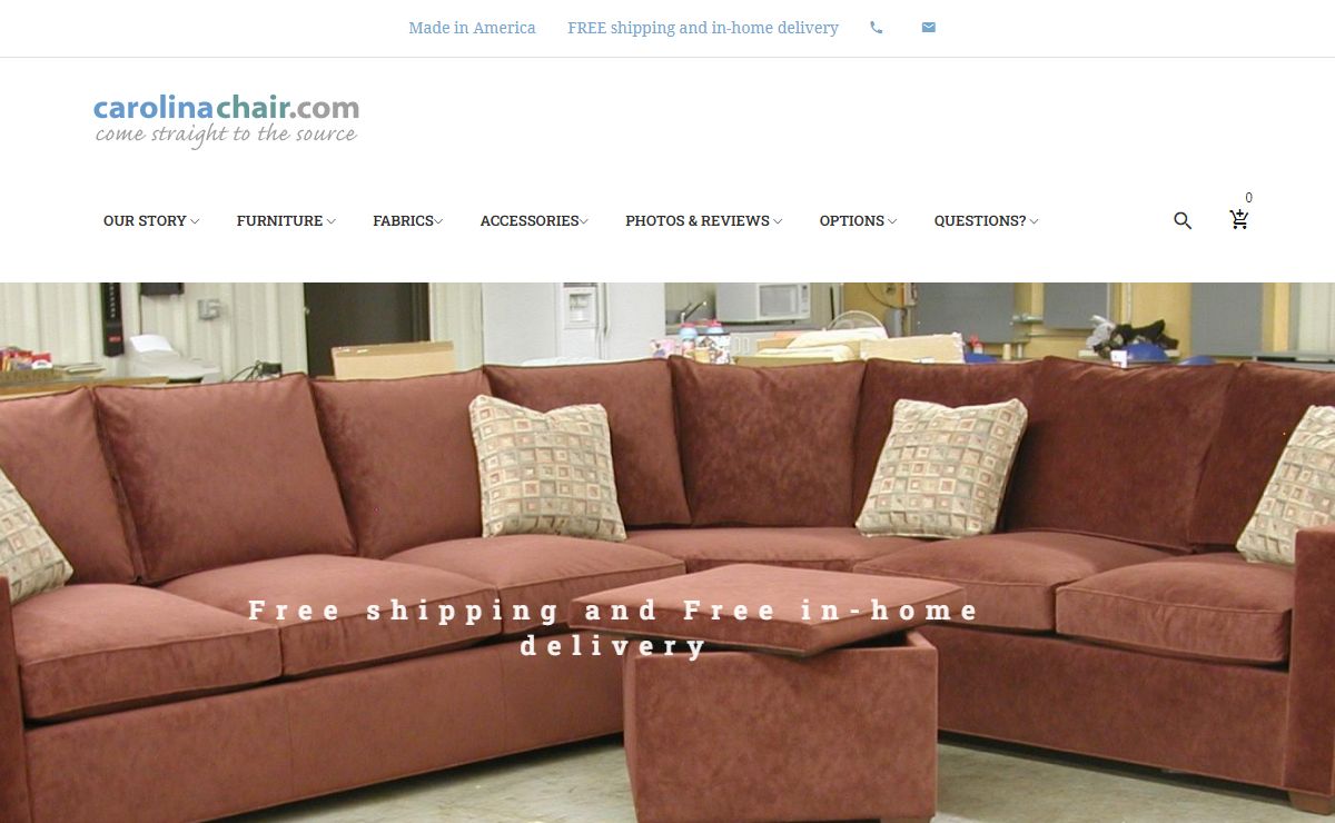 Carolina Chair Custom Sectional Sofa Loveseat north carolina furniture American made free shipping